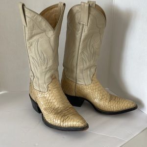 Custom made vintage snakeskin Cowboy boots